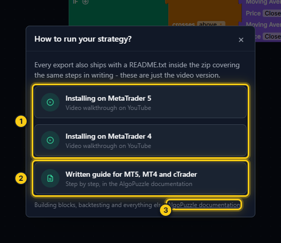 The How to run your strategy window